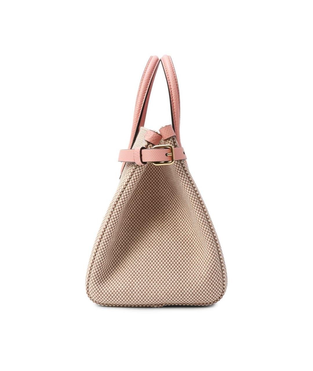 VALENTINO Бежевая тканевая сумка с короткими ручками, фото 8