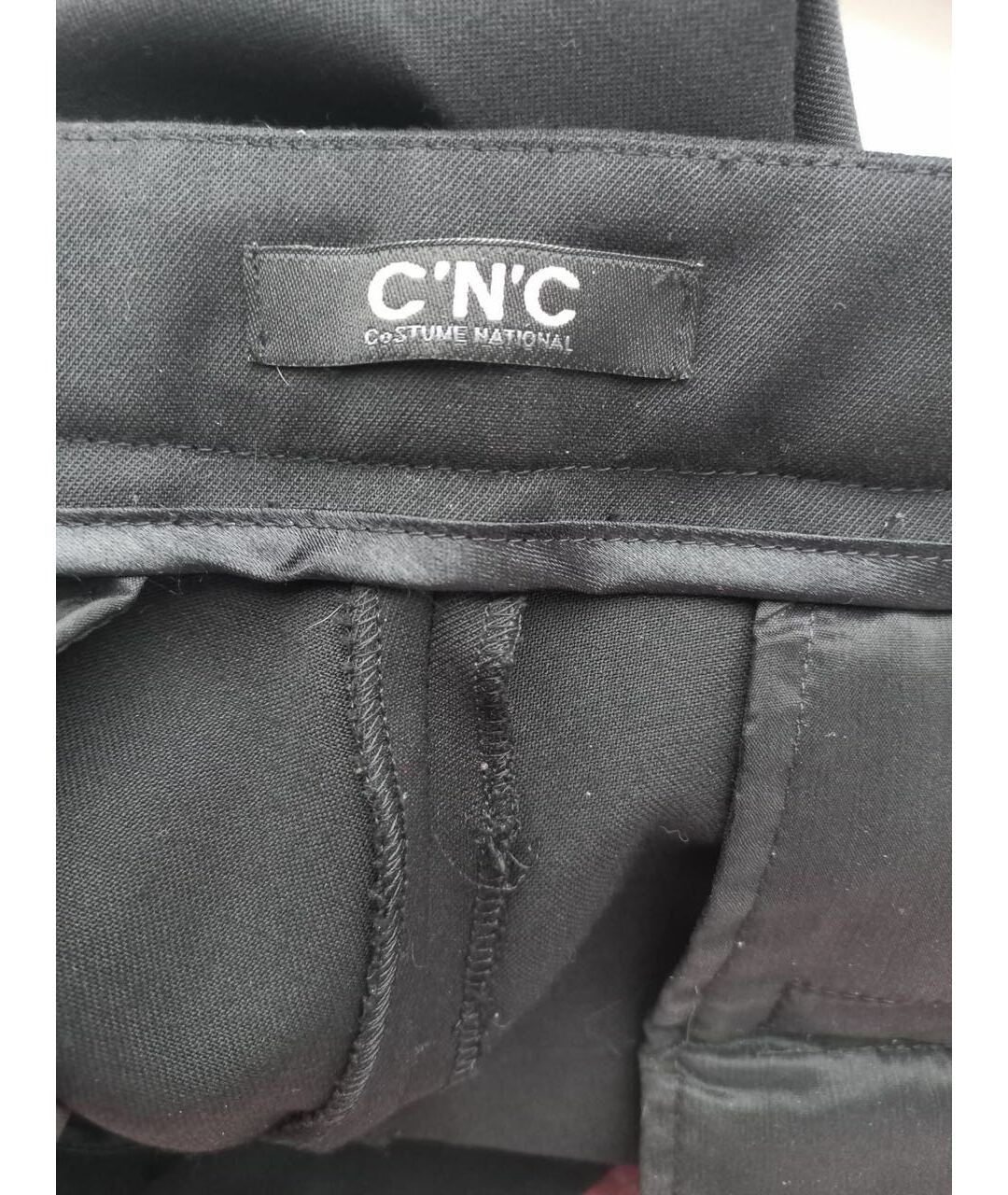 COSTUME NATIONAL Черные вискозные прямые брюки, фото 5