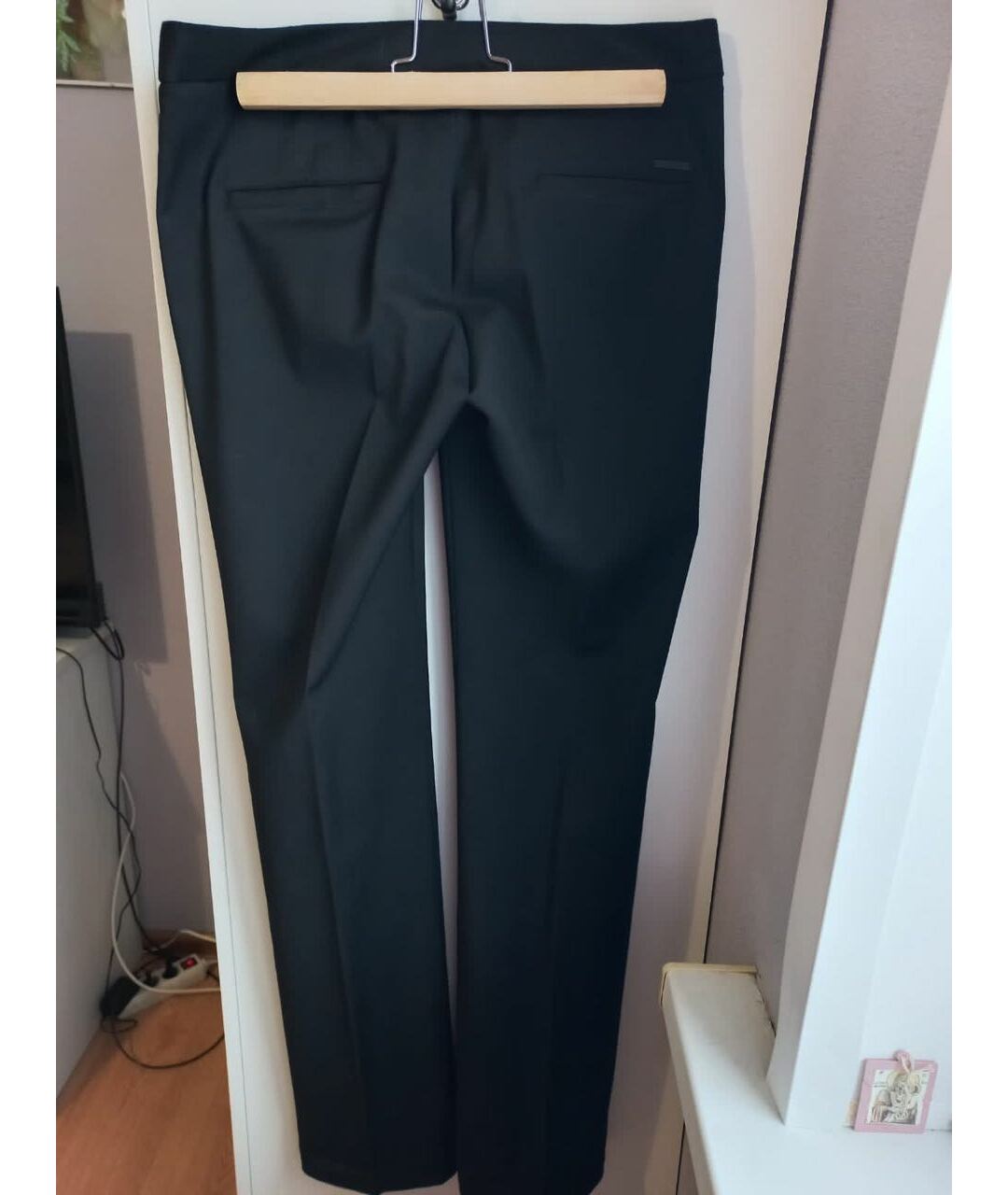 COSTUME NATIONAL Черные вискозные прямые брюки, фото 2
