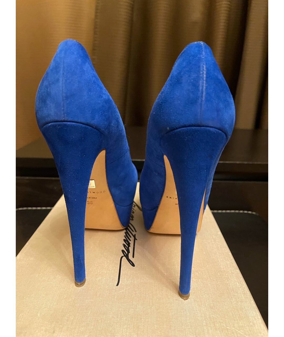 BRIAN ATWOOD Синие замшевые туфли, фото 4