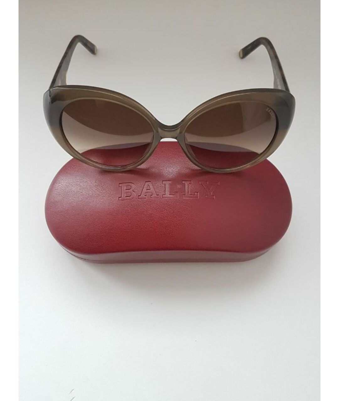 BALLY Коричневые пластиковые солнцезащитные очки, фото 2