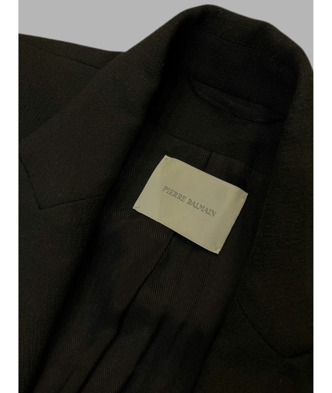 PIERRE BALMAIN Черный вискозный жакет/пиджак, фото 2