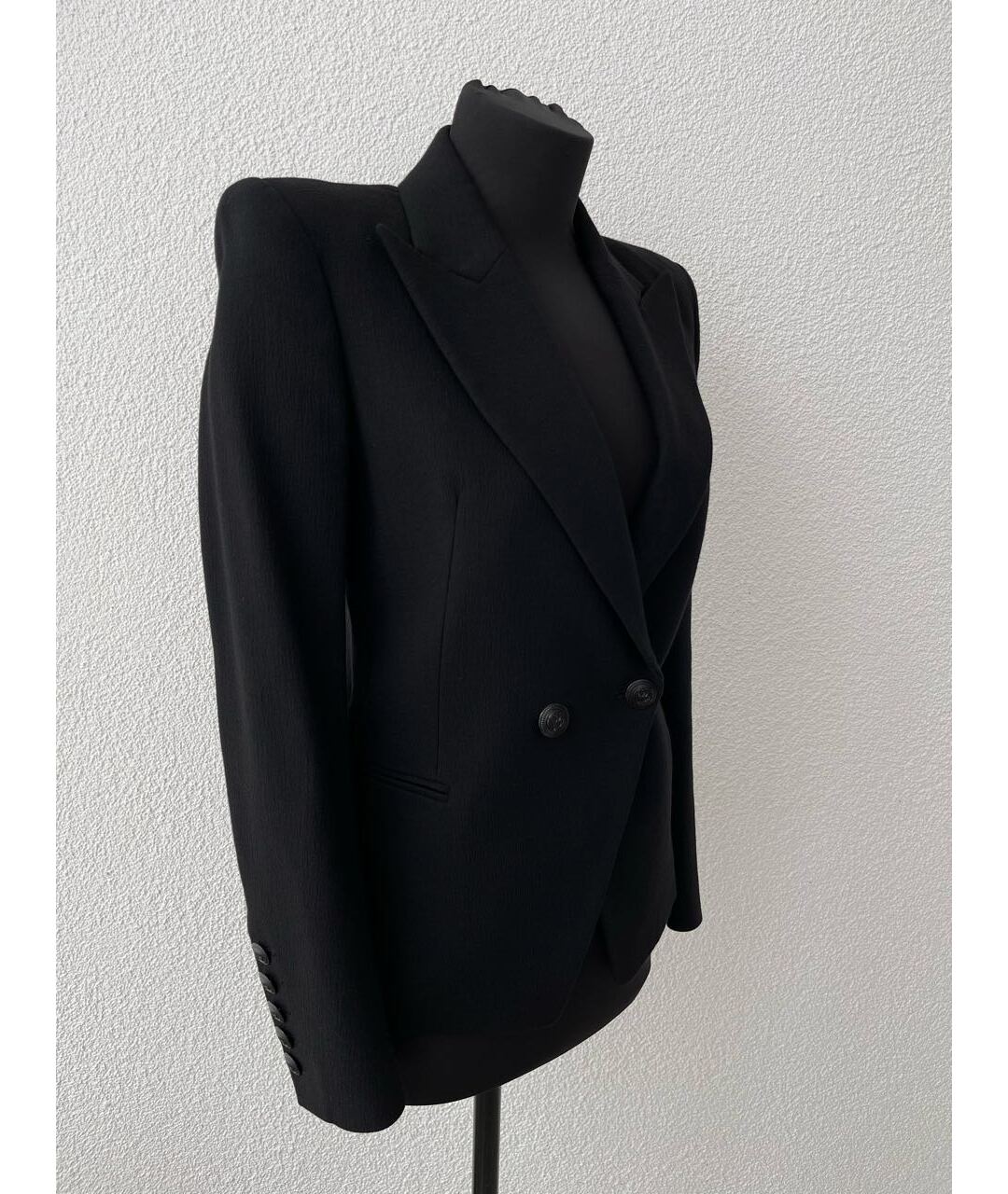 PIERRE BALMAIN Черный вискозный жакет/пиджак, фото 6