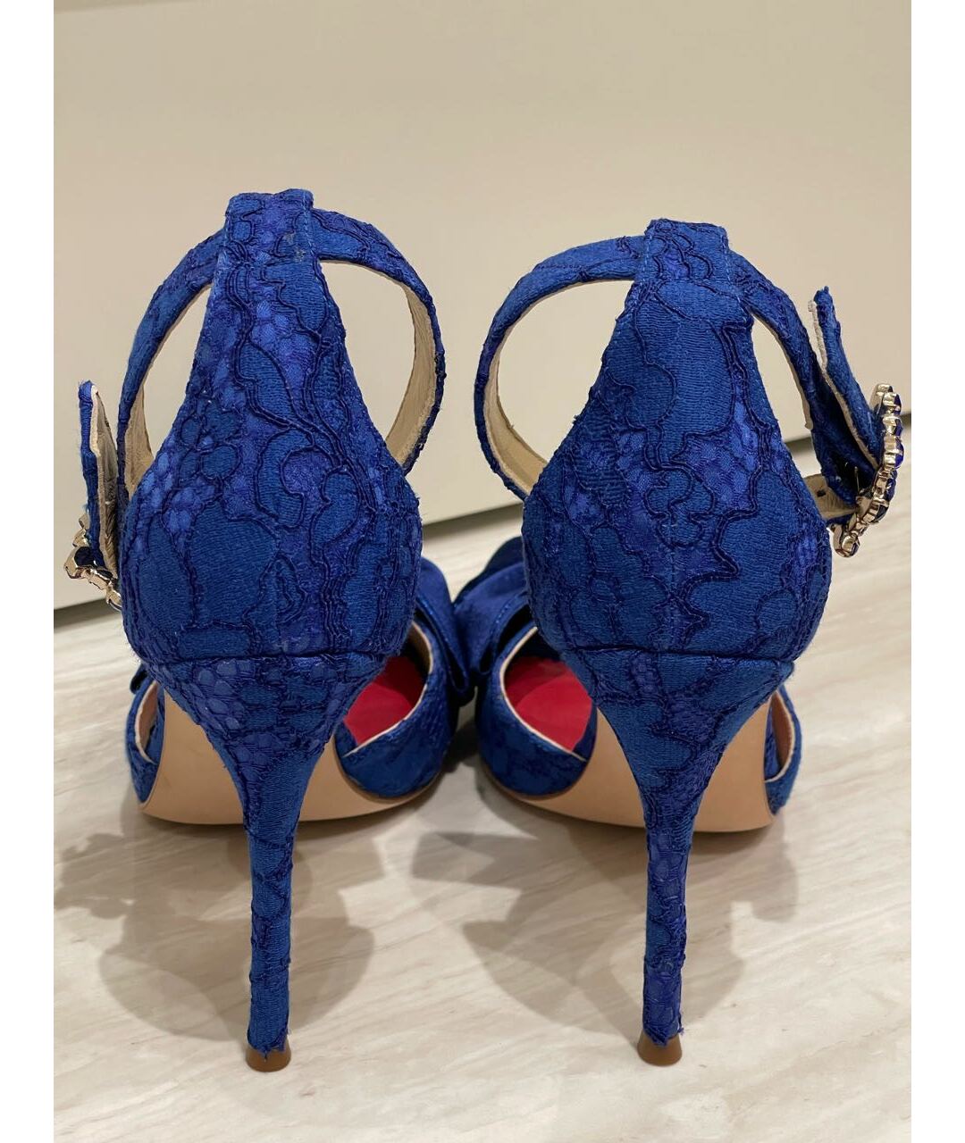 CAROLINA HERRERA Синие босоножки, фото 4