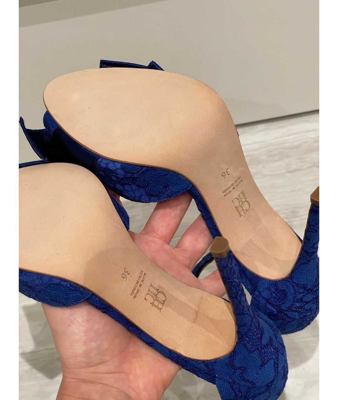 CAROLINA HERRERA Синие босоножки, фото 6