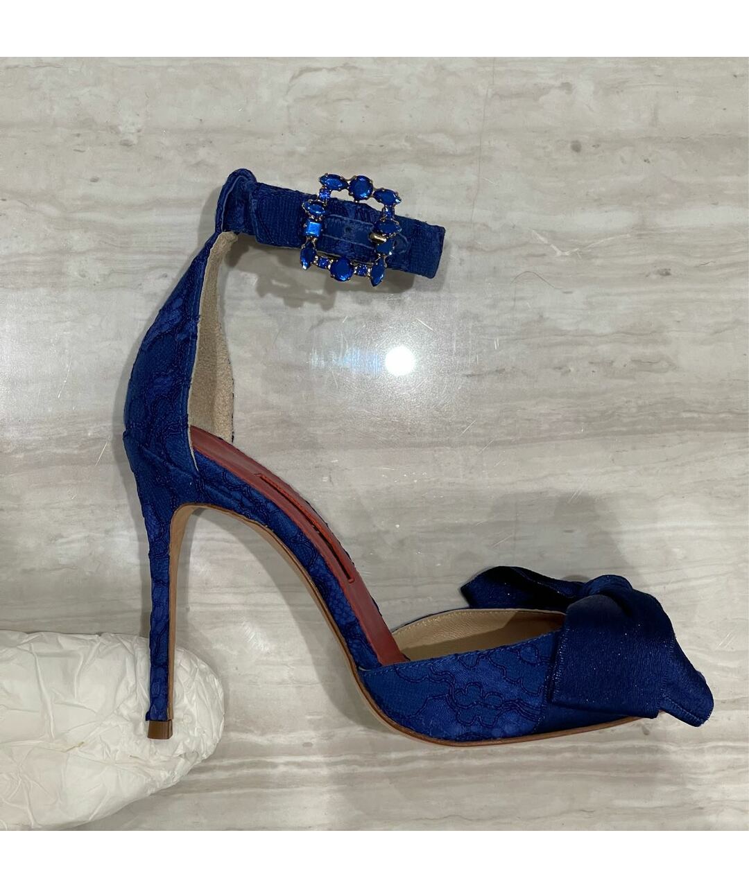 CAROLINA HERRERA Синие босоножки, фото 7