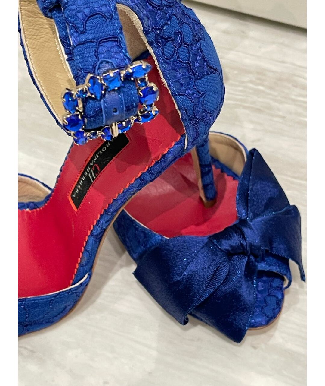 CAROLINA HERRERA Синие босоножки, фото 5