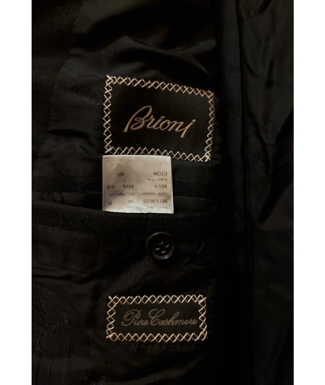 BRIONI Черное кашемировое пальто, фото 3