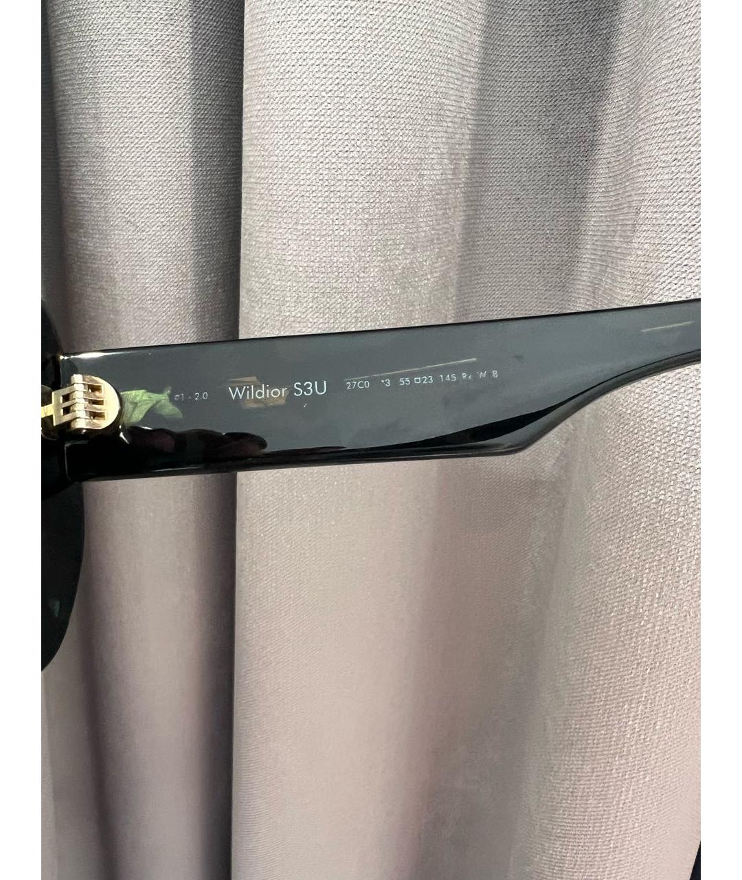 CHRISTIAN DIOR Черные пластиковые солнцезащитные очки, фото 5