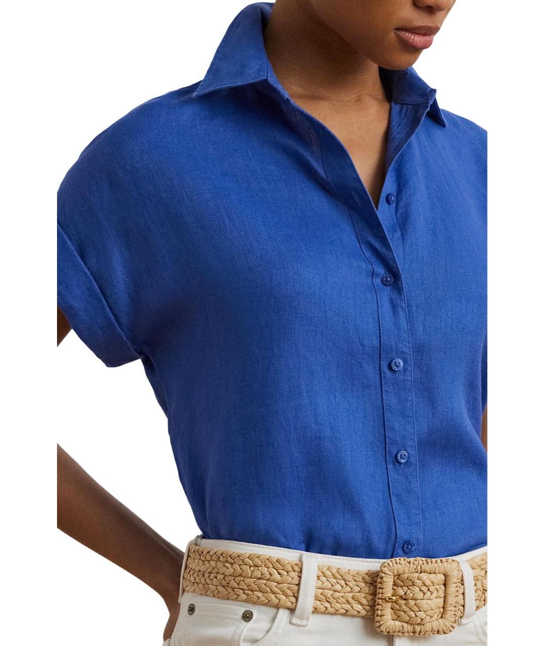 RALPH LAUREN Синяя хлопковая рубашка, фото 4