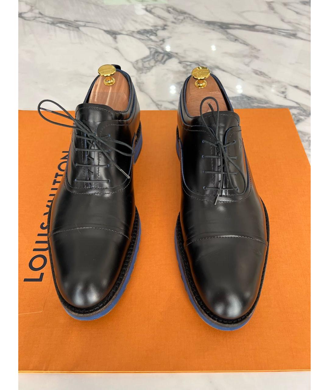 LOUIS VUITTON Черные кожаные туфли, фото 2