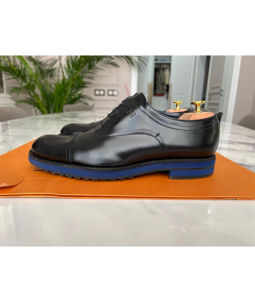 LOUIS VUITTON Черные кожаные туфли, фото 5