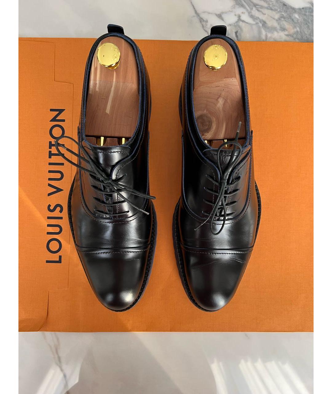 LOUIS VUITTON Черные кожаные туфли, фото 3