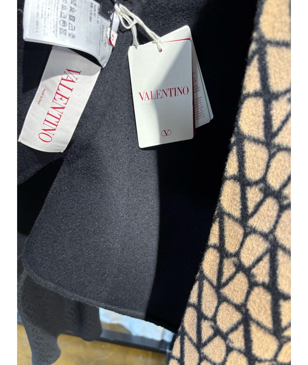 VALENTINO Черное шерстяное пальто, фото 3