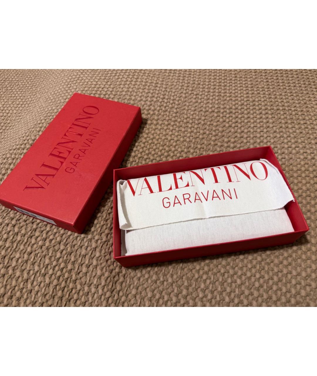 VALENTINO Коричневый кожаный кошелек, фото 4