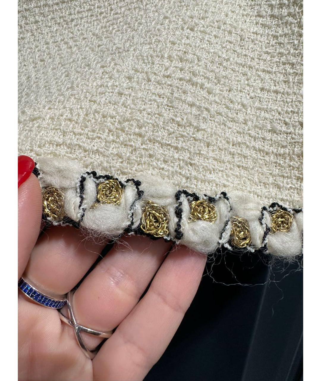 CHANEL Желтая шерстяная юбка мини, фото 5
