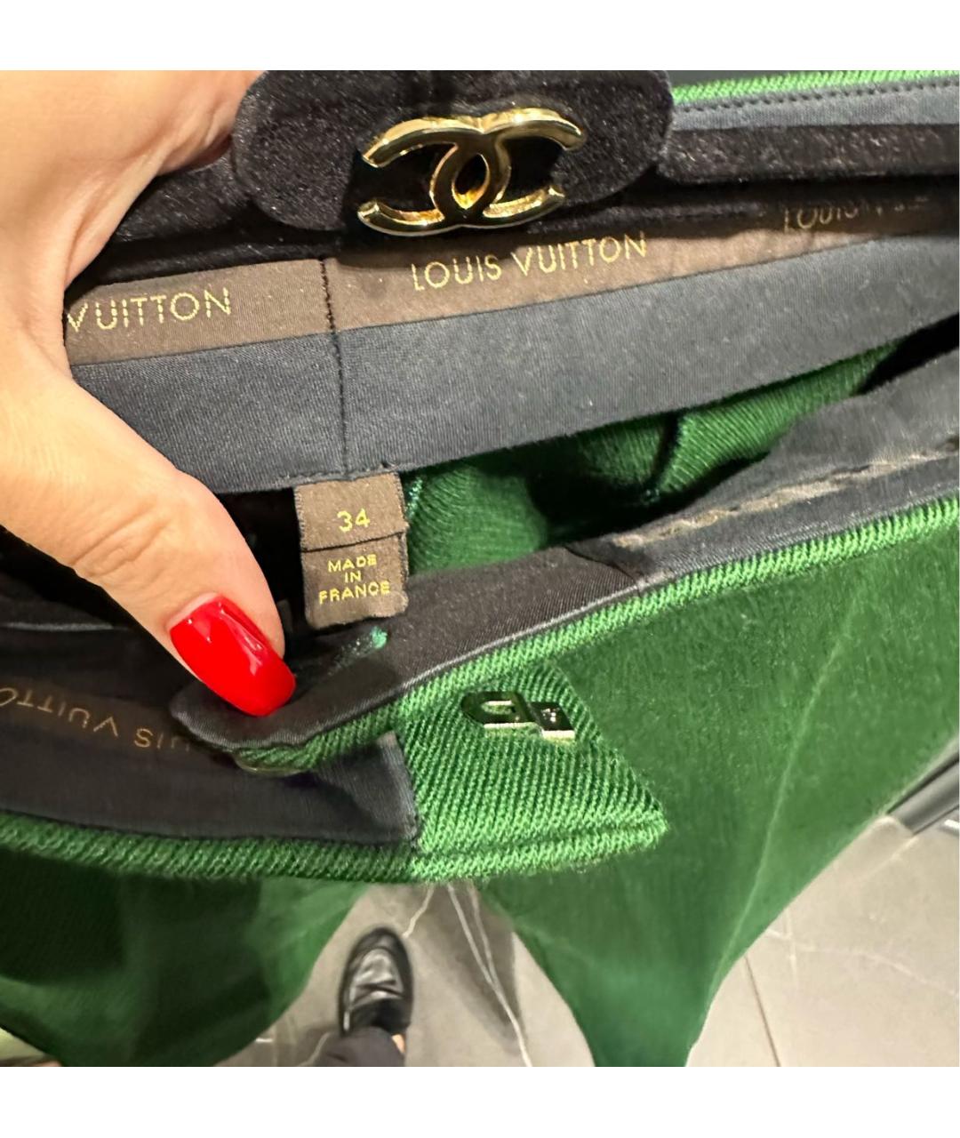 LOUIS VUITTON Зеленые шерстяные капри, фото 3