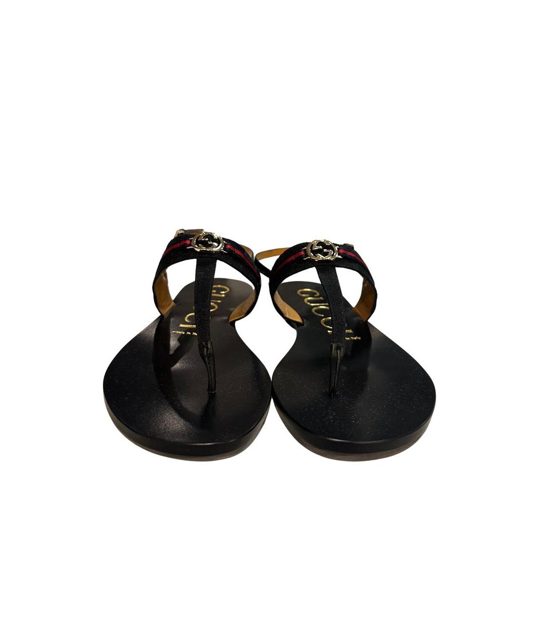 GUCCI Черные кожаные сандалии, фото 5