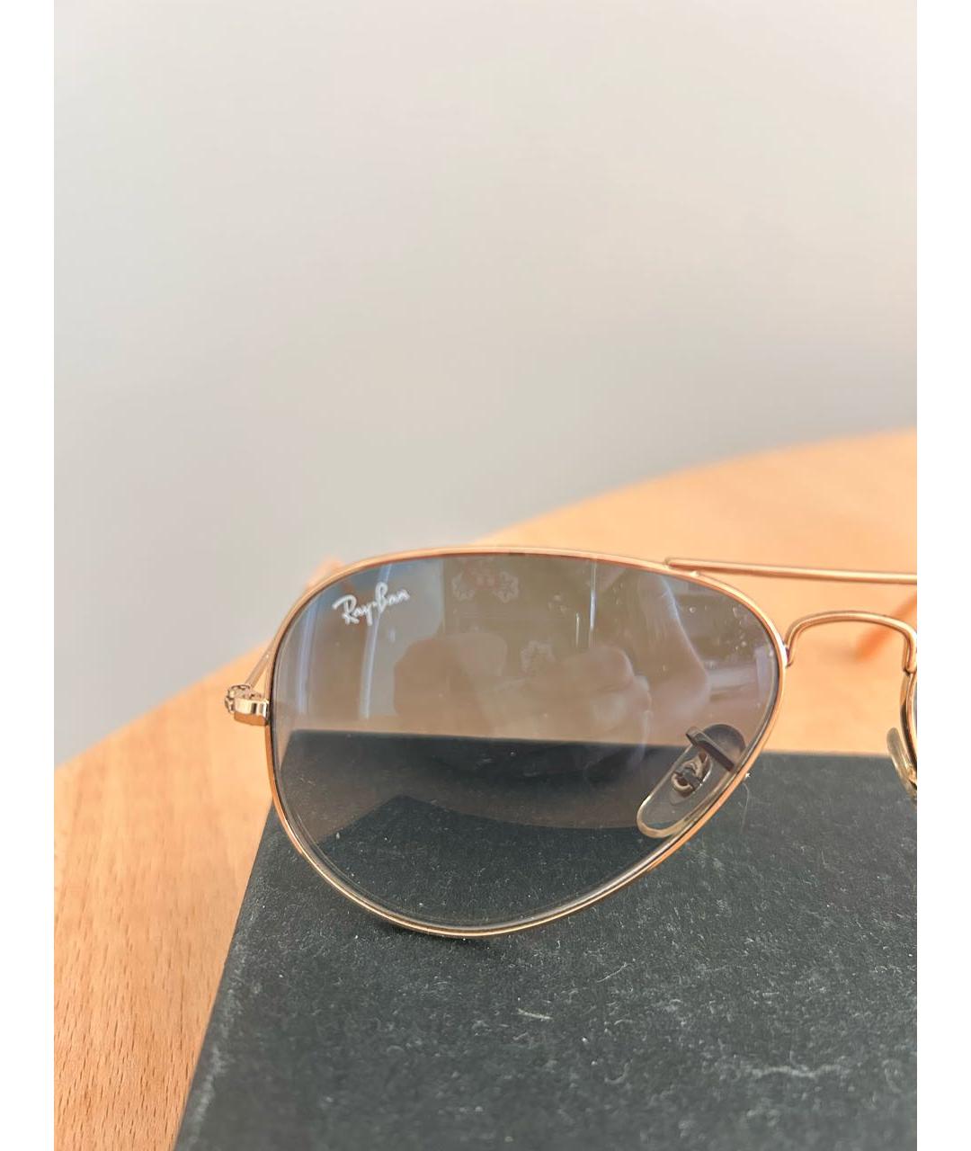 RAY BAN Голубые металлические солнцезащитные очки, фото 3