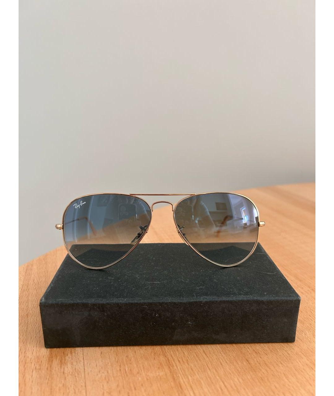RAY BAN Голубые металлические солнцезащитные очки, фото 2