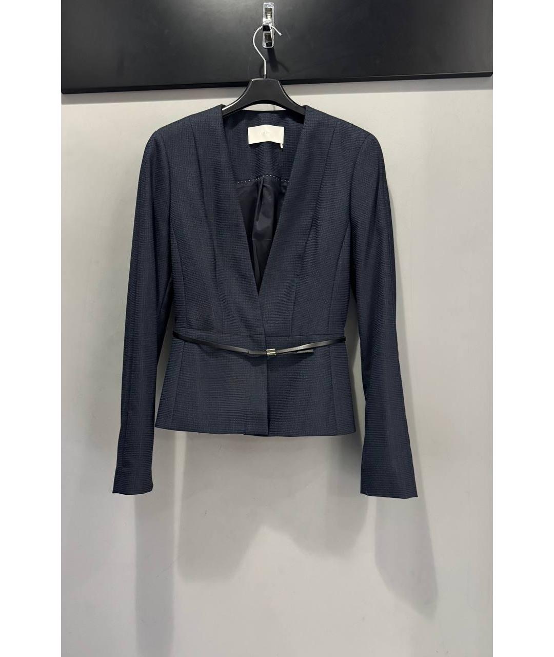 HUGO BOSS Темно-синий шерстяной жакет/пиджак, фото 10