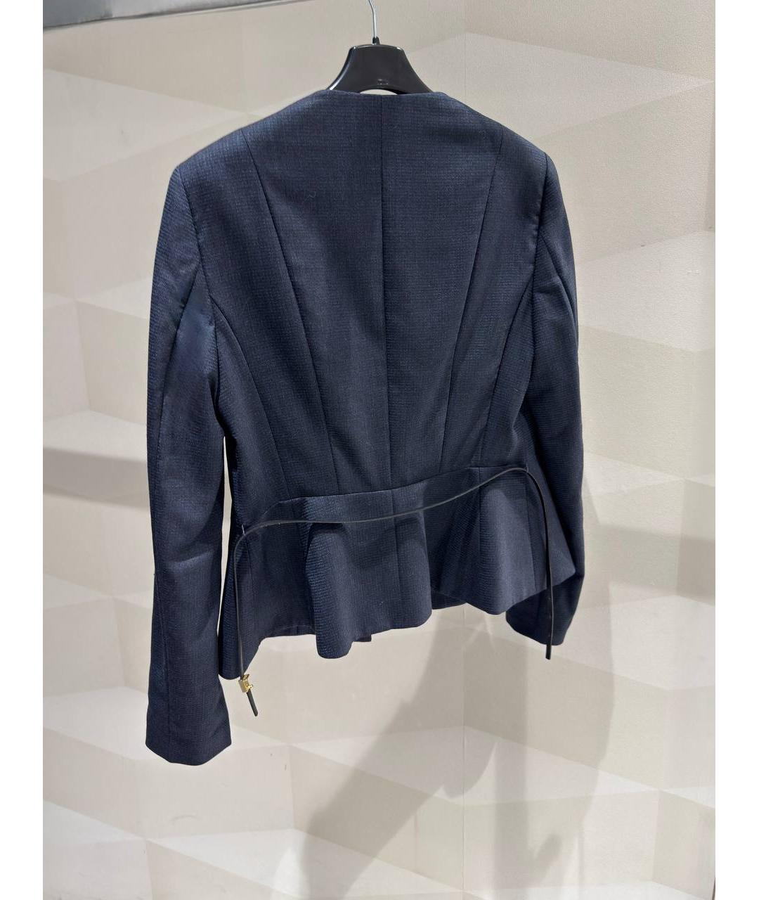 HUGO BOSS Темно-синий шерстяной жакет/пиджак, фото 7