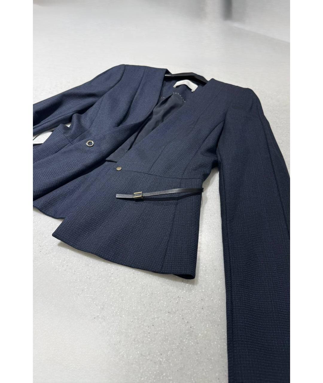 HUGO BOSS Темно-синий шерстяной жакет/пиджак, фото 9
