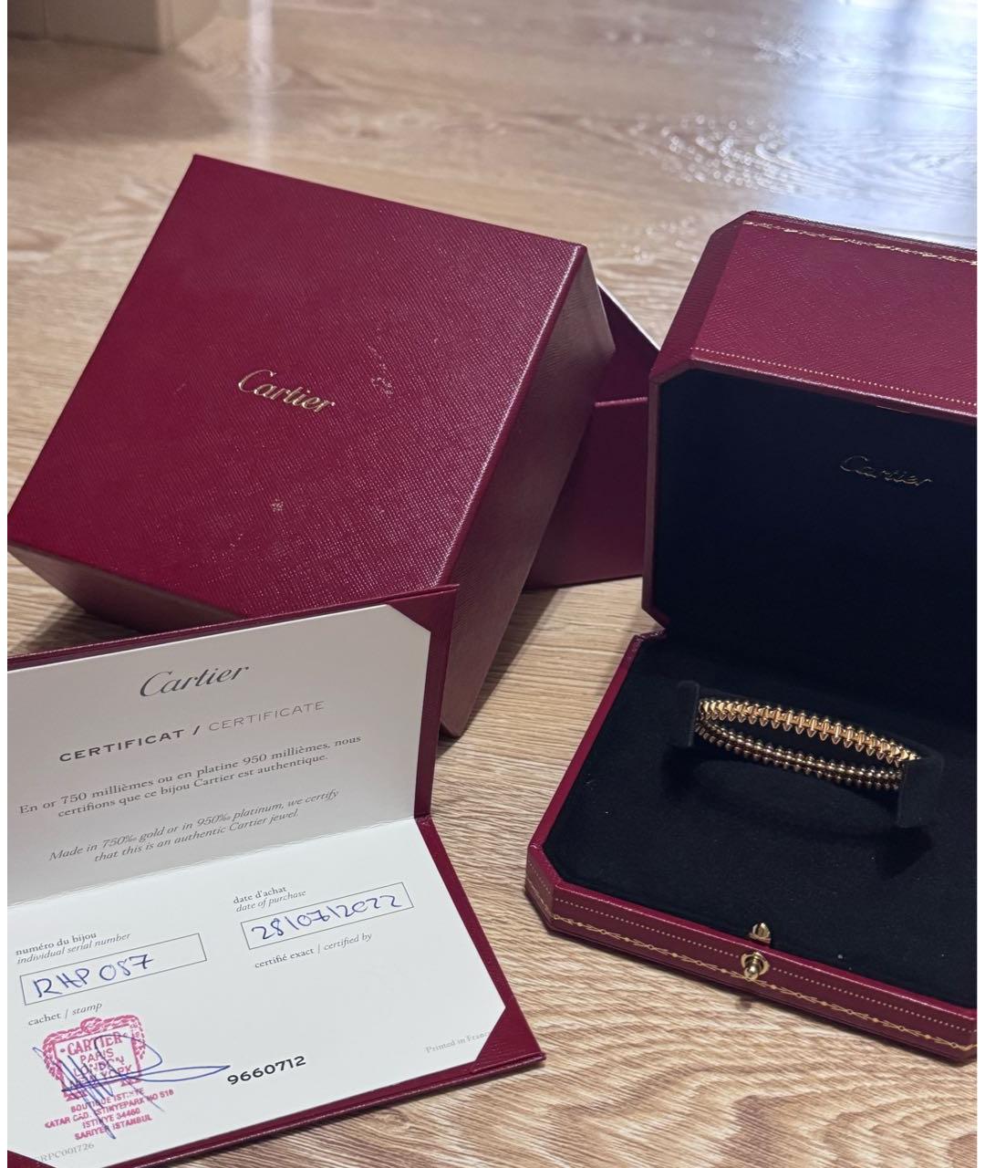 CARTIER Золотой браслет из розового золота, фото 3