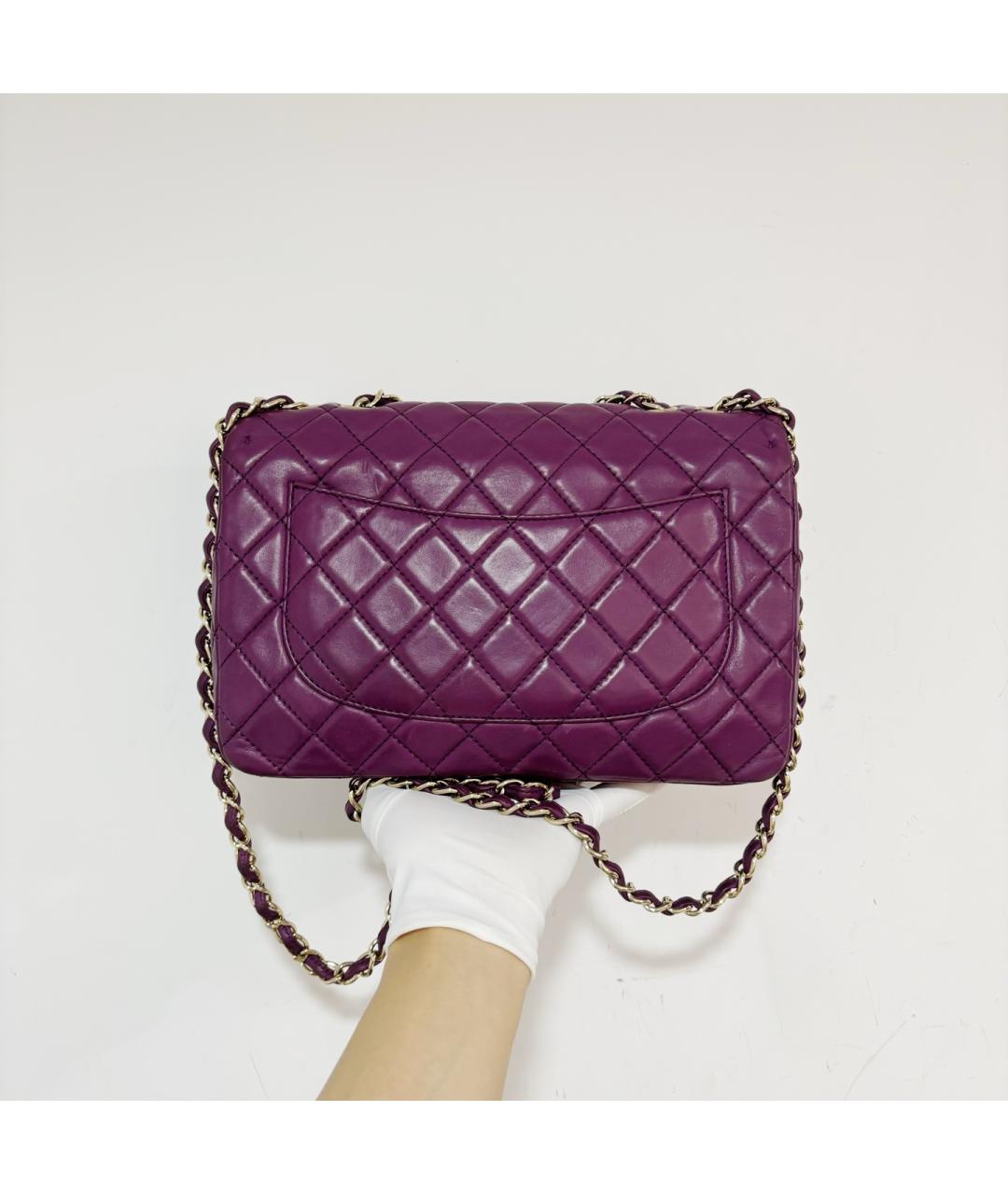 CHANEL Фиолетовая кожаная сумка через плечо, фото 3