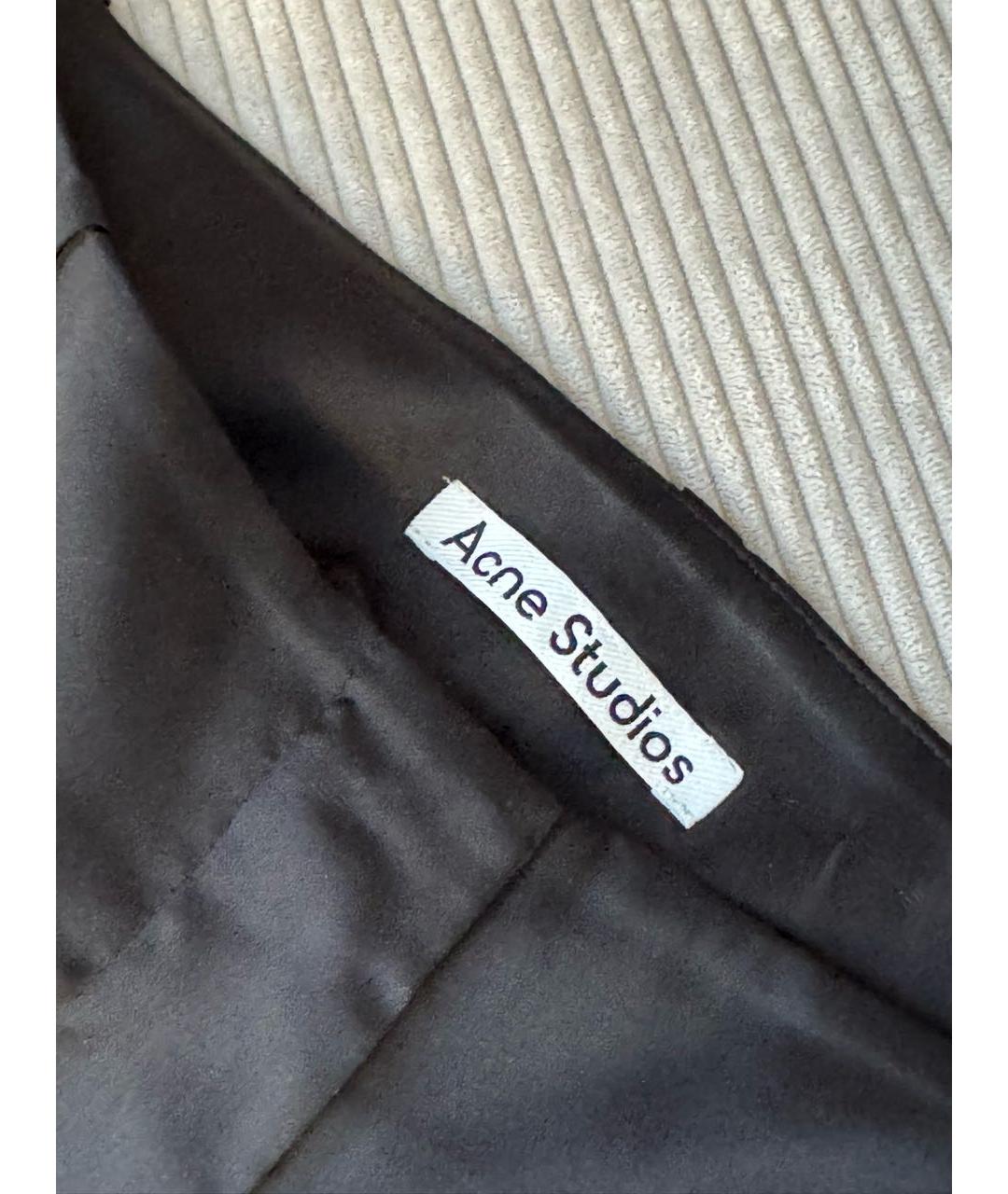 ACNE STUDIOS Черные полиэстеровые брюки широкие, фото 3