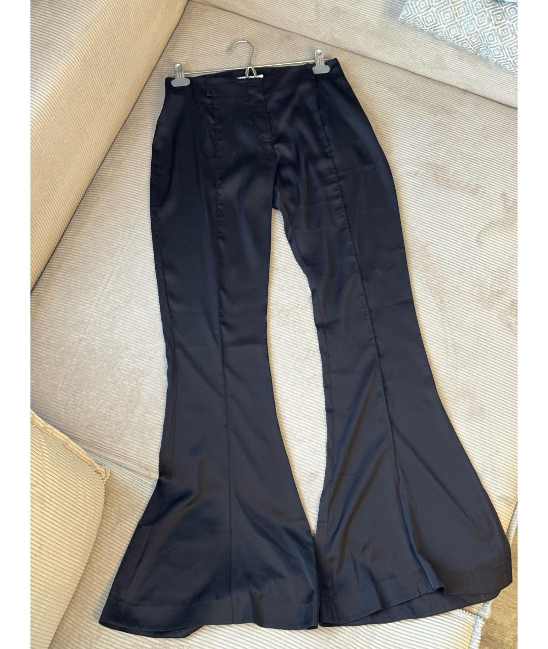 ACNE STUDIOS Черные полиэстеровые брюки широкие, фото 5