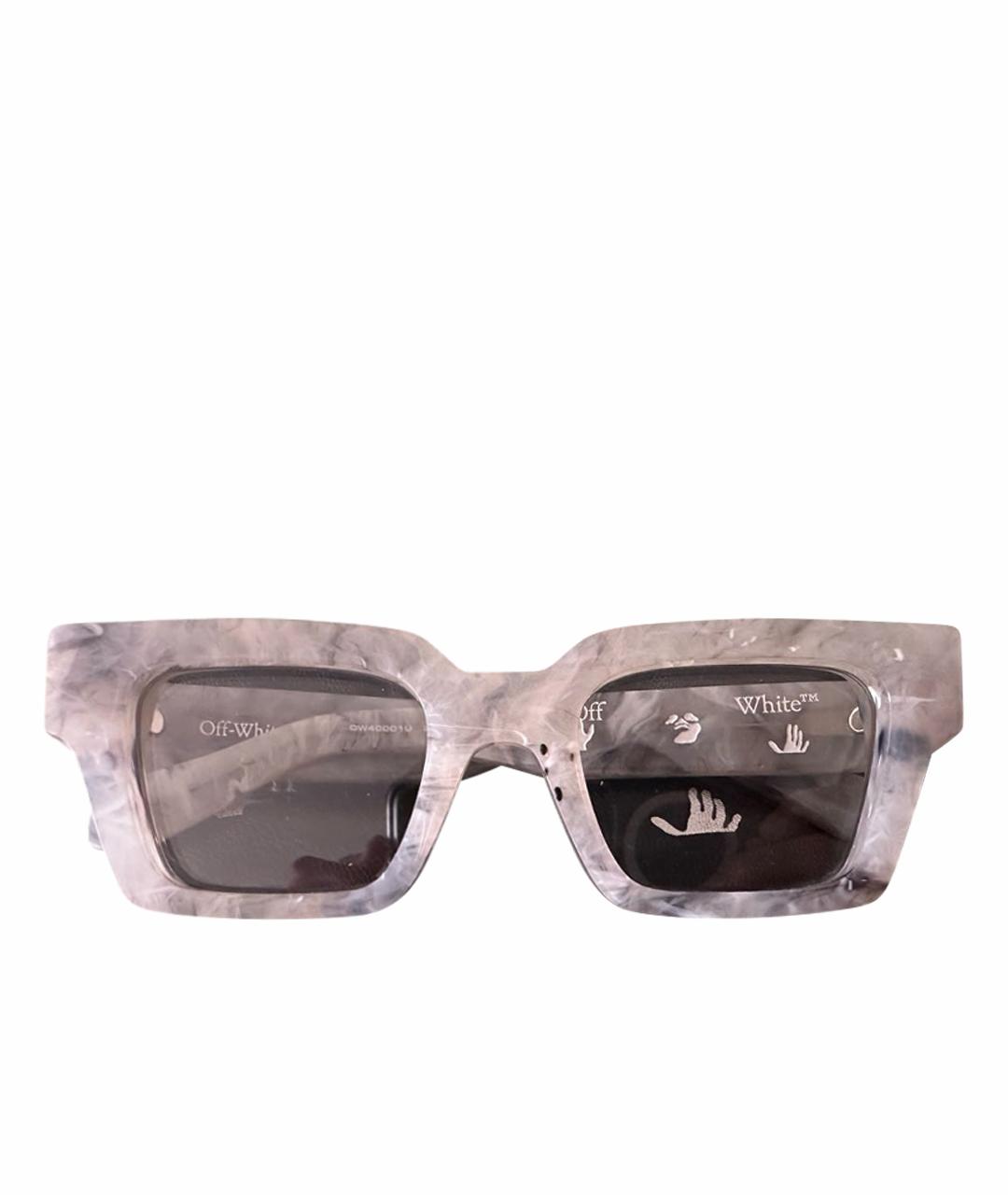 OFF-WHITE Серые пластиковые солнцезащитные очки, фото 1