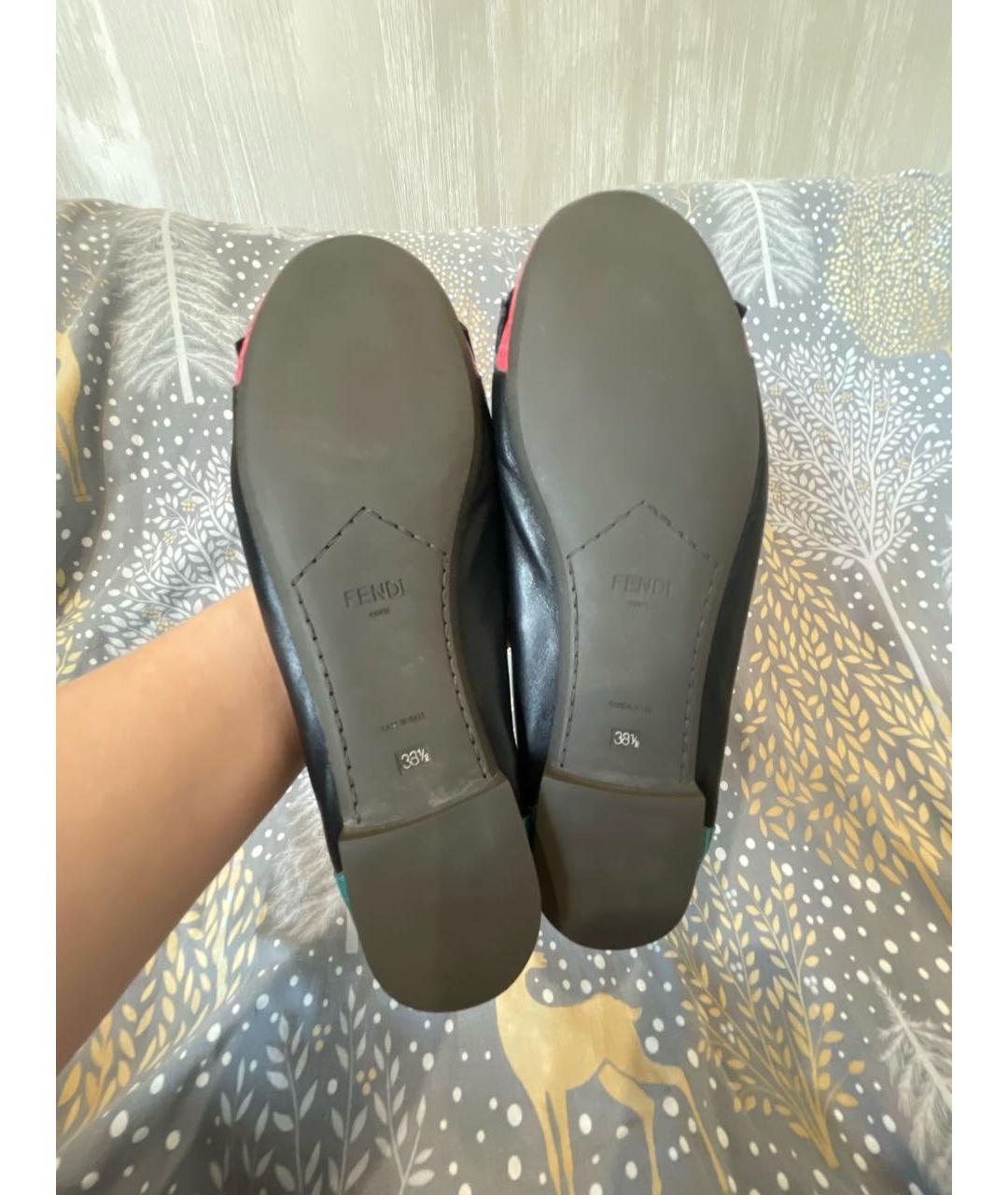 FENDI Мульти кожаные балетки, фото 5
