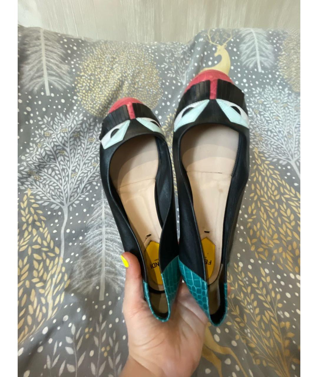 FENDI Мульти кожаные балетки, фото 3
