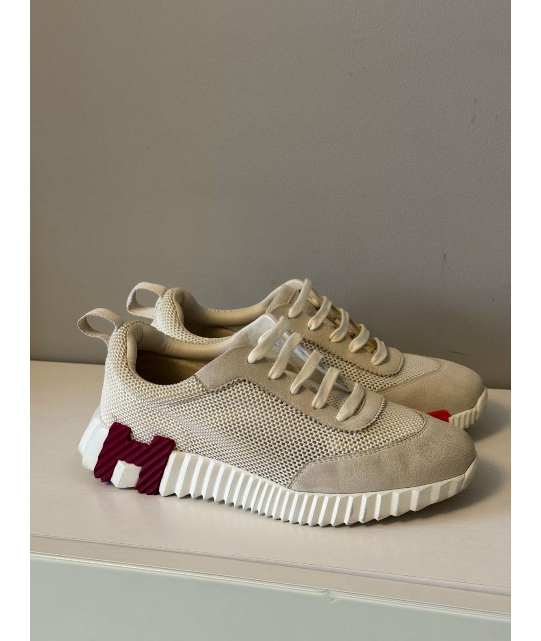 HERMES Белые кроссовки, фото 6