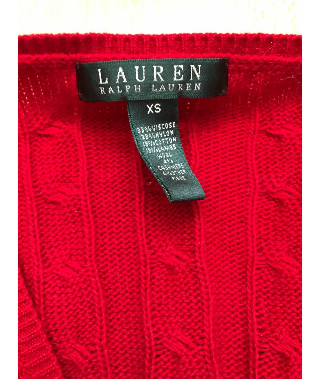 RALPH LAUREN Красный шерстяной джемпер / свитер, фото 2