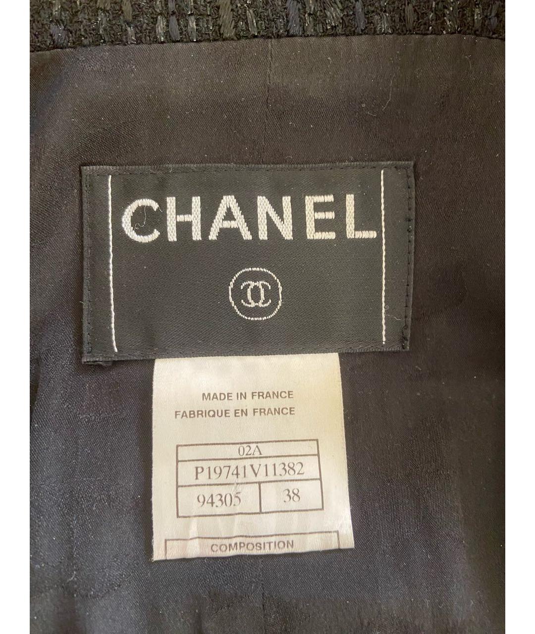 CHANEL Черное шерстяное пальто, фото 6