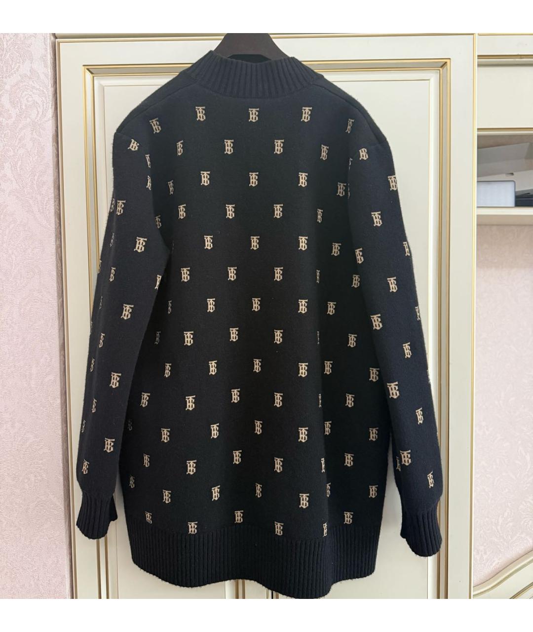 BURBERRY Черный шерстяной кардиган, фото 2