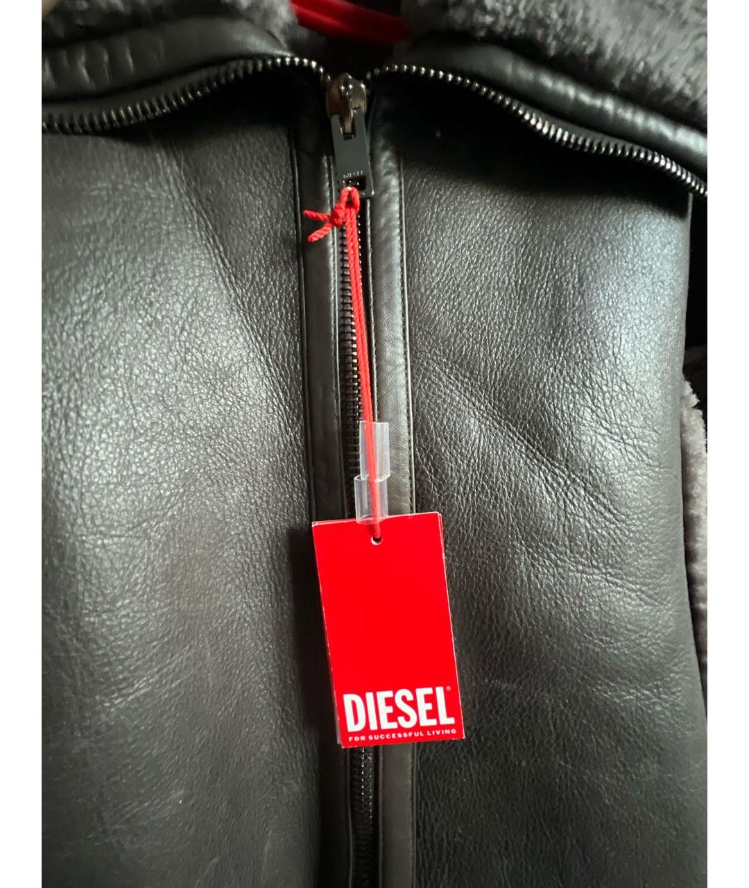 DIESEL Серая шерстяная дубленка/шуба, фото 4