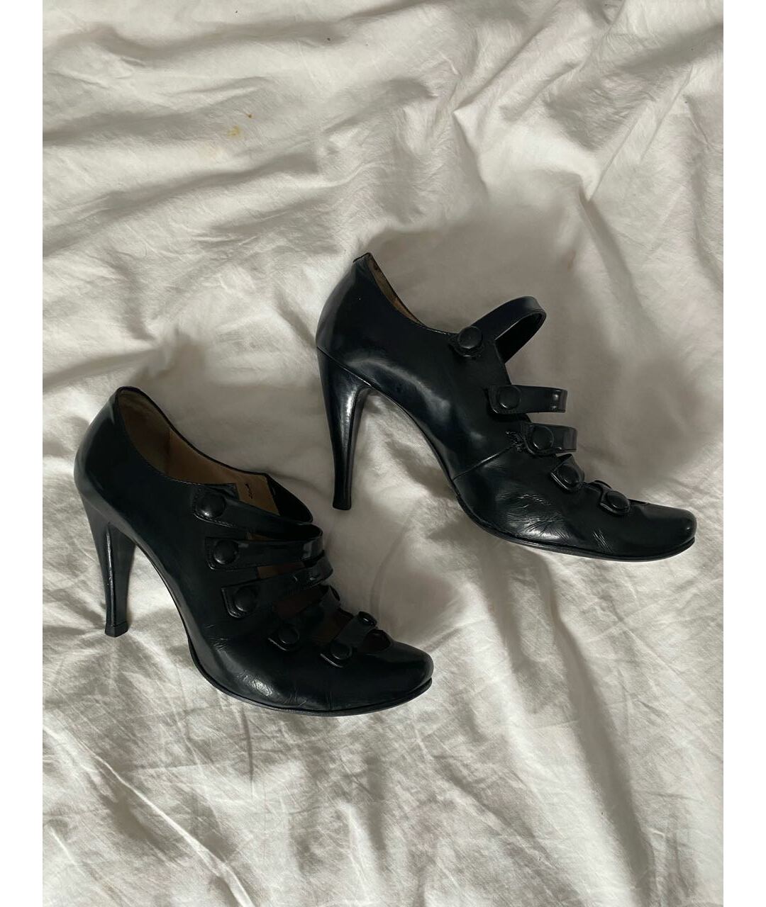 EMPORIO ARMANI VINTAGE Черные кожаные туфли, фото 8