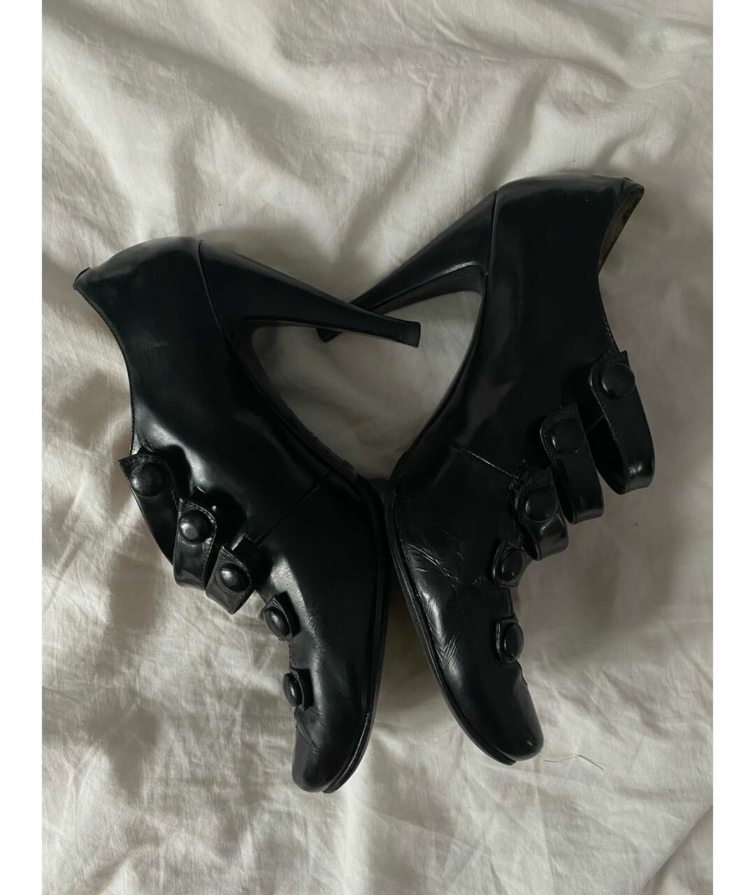 EMPORIO ARMANI VINTAGE Черные кожаные туфли, фото 7