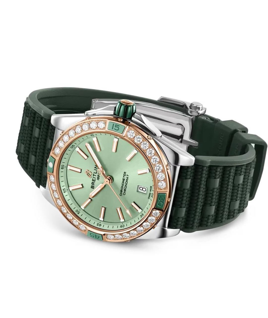 BREITLING Зеленые часы, фото 3