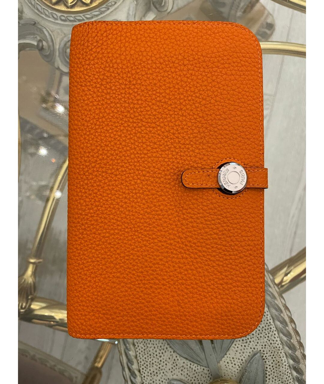 HERMES PRE-OWNED Оранжевый кожаный кошелек, фото 7