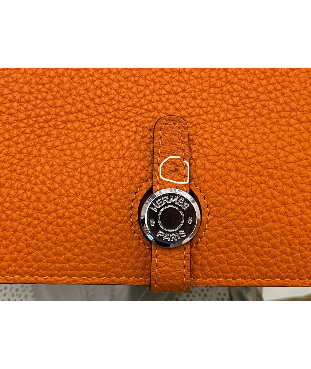 HERMES PRE-OWNED Оранжевый кожаный кошелек, фото 5