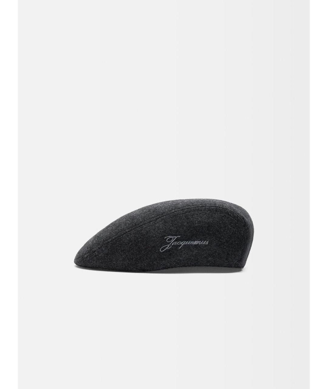 JACQUEMUS Серая шерстяная кепка, фото 4
