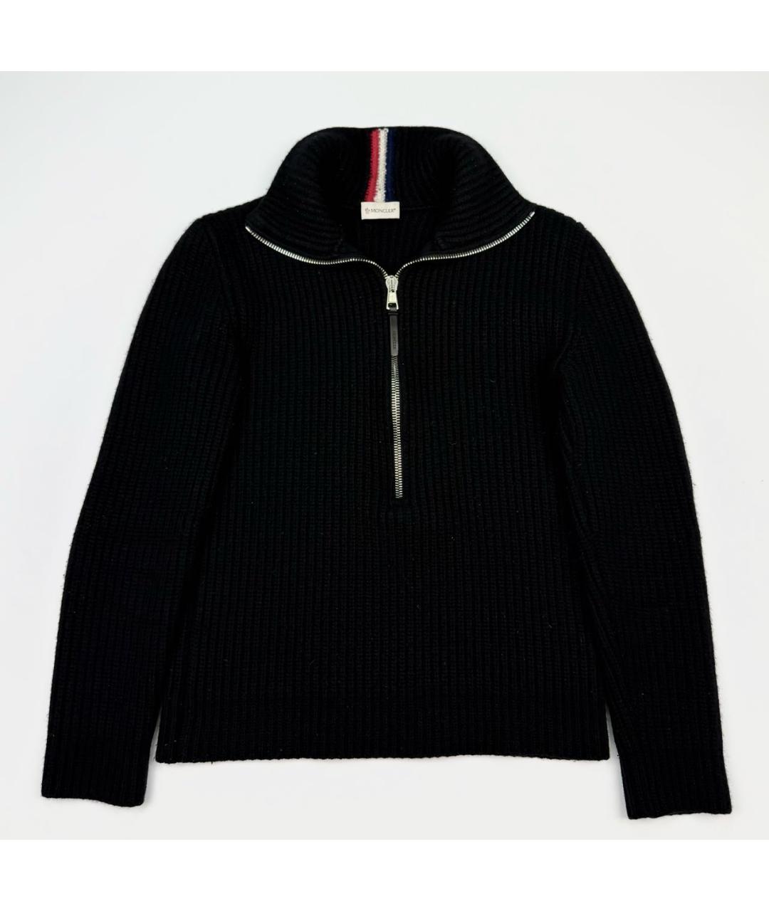 MONCLER Темно-синий шерстяной джемпер / свитер, фото 8