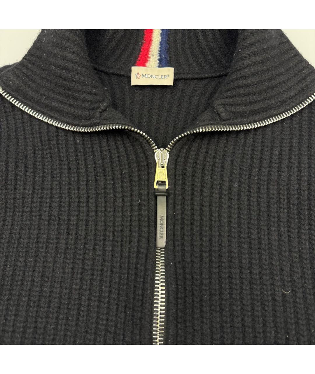 MONCLER Темно-синий шерстяной джемпер / свитер, фото 7