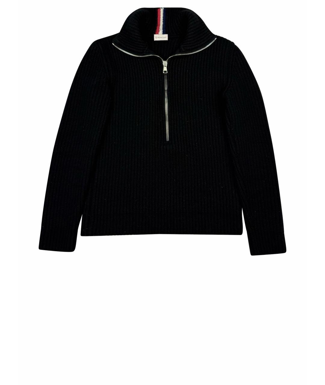 MONCLER Темно-синий шерстяной джемпер / свитер, фото 1