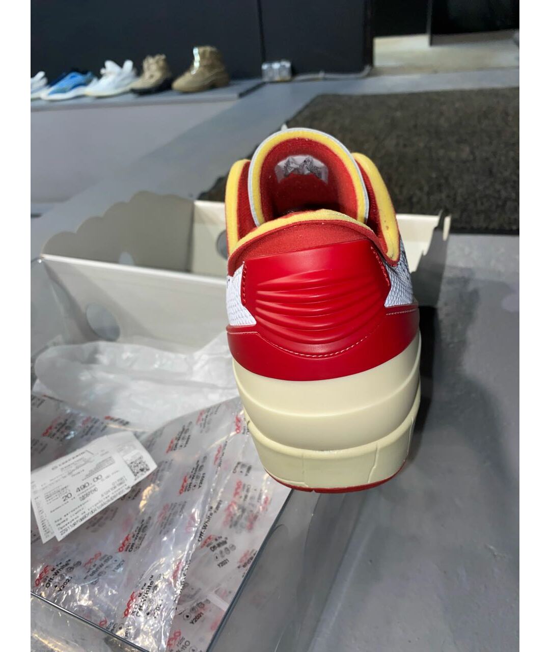 NIKE X OFF-WHITE Белые кожаные низкие кроссовки / кеды, фото 4