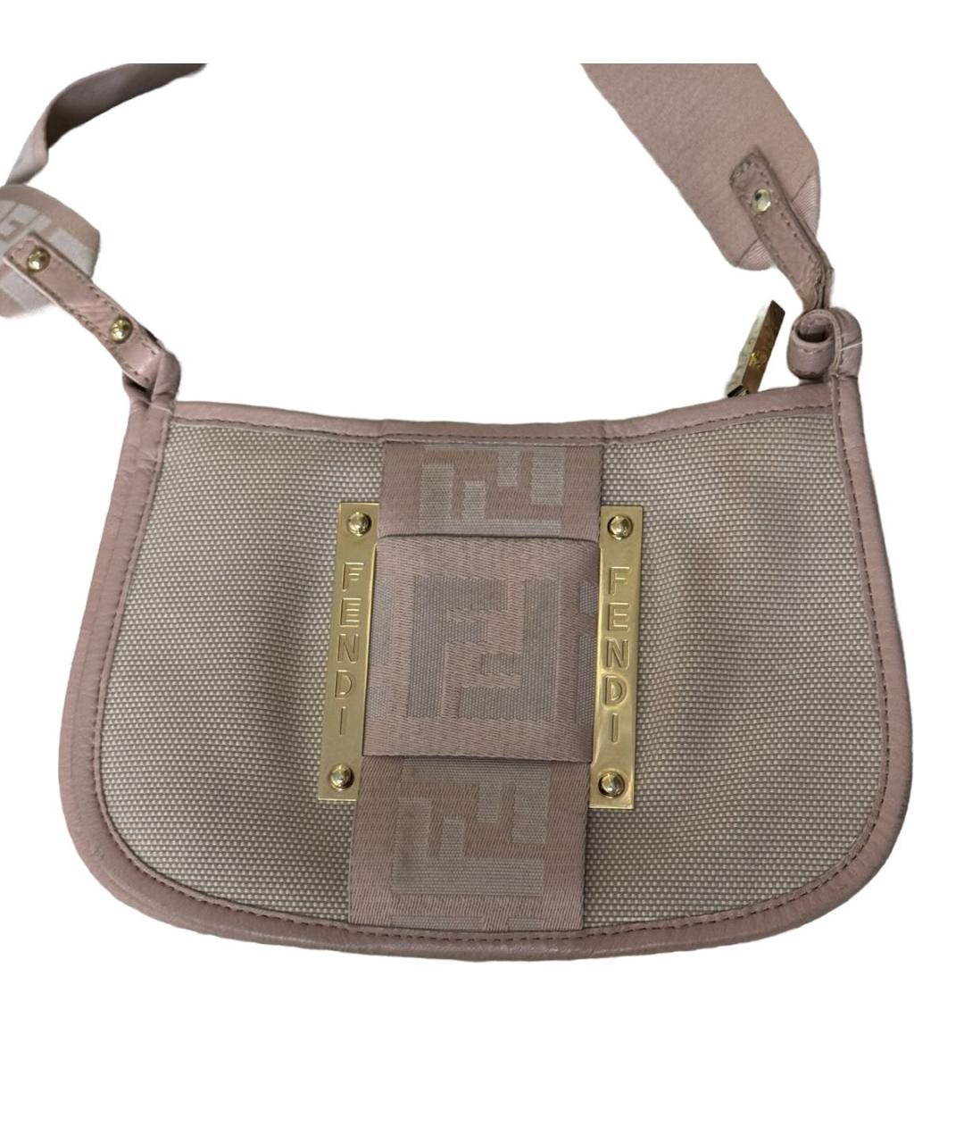 FENDI Розовая кожаная сумка через плечо, фото 1